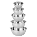 5 Pcs Professional Quality Stainless Steel Mixing Bowl for Serving Mixing