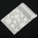 50 Clear Snowflake Cookie Bag, Plastic Cellophane Adhesive Sealant, Bakery