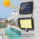 120LED COB Solar Motion Sensor Wall Light Outdoor Sunlight Waterproof Lamp