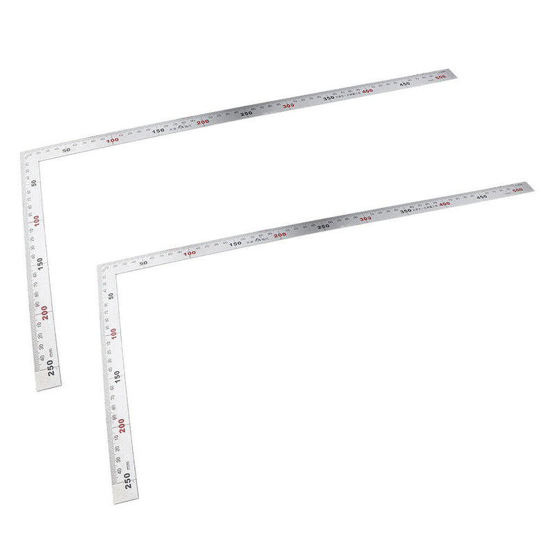 2 Pieces L-Square Stainless Steel Measure Ruler Engineer Carpenter Woodwork