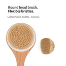 2pcs Skin Body Soft Natural Bristle Bath Brush SPA Shower Exfoliating Tool