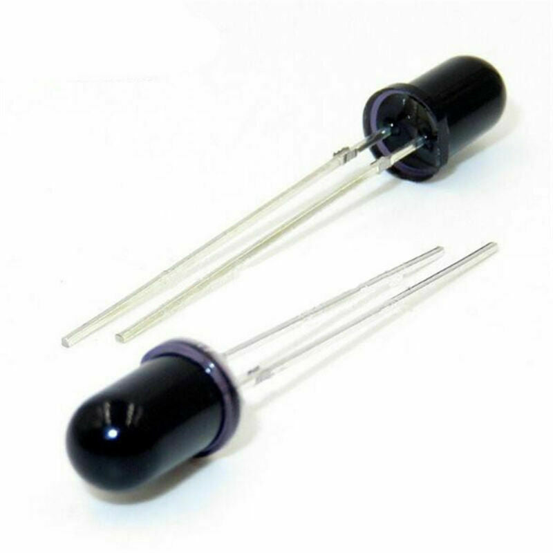 10pcs Receiver F5 5mm 940nm IR Infrared Diode Round Tube Black LED Lamps