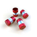 Car Red Anodized Aluminum Tire Wheel Air Pressure Valve Stem Cap Cover Practical