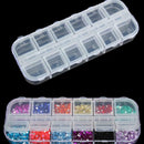 3x 12 Slots Plastic Storage Box Jewel Craft Nail Arts Beads Container Organizer