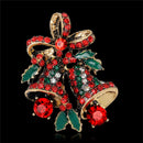 1pc   Christmas Rhinestone Cute Christmas Bell Brooch Pin Xmas Gift Party SPTEU