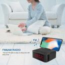 Digital Radio Alarm Clock All-In-One Design With Wireless Speaker,Fm Radio,