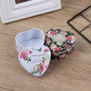 Mini Heart-shaped Flower Tin Trinket Jewelry Coin Box Tinplate Storage Case:0 Gw