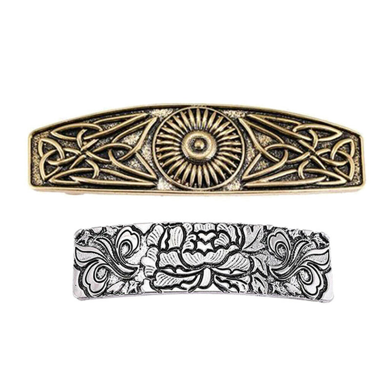 2pack Classic Barrette Celtic Large Hair Clip Clamp Clasp Hair Accessories