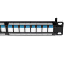 24 Port UTP Keystone Jack Blank Patch Panel Plate Cat6 Ethernet RJ-45 19" in