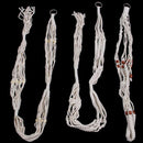 Macrame Plant Hanger Set Of 5 Indoor Wall Hanging Planter Basket Flower Pot F2Q1
