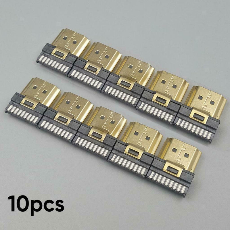 10 Pack HDMI Male 19 Pins A Type Solder Plug Termination Repair Kit