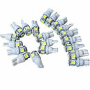 15x 6000K Pure White T10 Wedge 5050 5LED Light bulb W5W 168 921 192 194 2825 158