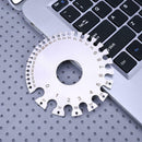 Stainless Steel Round AWG Wire Thickness Ruler Gauge Diameter Measurer Tool