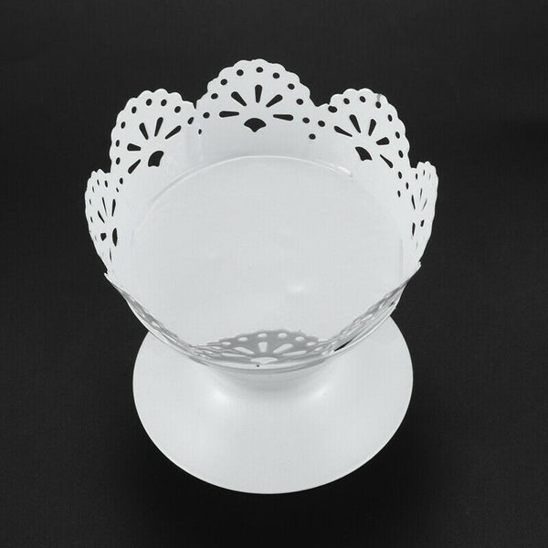 4pcs Mini White Dessert Stand with Premium Steel Material Cupcake Display,  S6B1