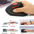 Hxsj Wireless Mouse Optical 2.4G Mouse Ergonomics 800/1600/2400Dpi Wrist Tr