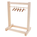 Wooden DIY Assembled Garment Rack Clothes Organizer for 1/3 1/4 1/6 BJD AOD