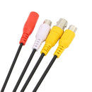 4Pin Aviation Head to RCA+BNC+DC Extension Cable Adapter for CCTV Camera