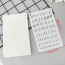 12Pcs Kids Letters Plastic Stencil Template Diary Journal DIY Painting Drawing