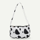 Cow Milk Printed Women Handbag Tote Female Casual Underarm Shoulder Bag (1)