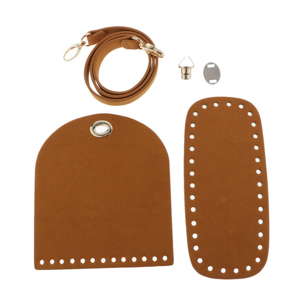 2Sets PU Leather Handbag Parts Knitting Bag Sewing Handbag Accessories