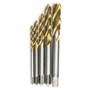 5Pcs/Set Titanium Spiral Flut-e Tap M3 M-4 M5 M6 M8 High Speed Steel HSS Screw