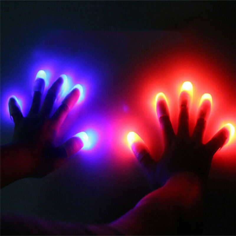 2Pcs Magic Super Bright Light Up Thumbs Fingers Trick Appearing Light Clo ME