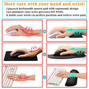 Memory Foam Keyboard Mouse Pad Set Anti-slip Ergonomic Wrist Care Cushion