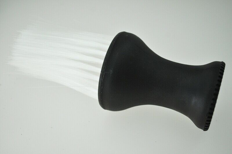 White Black Plastic Hair Salon Neck Duster Refillable Powder Brush Z2O5