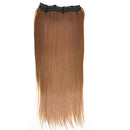 Fashionable 23" Light Brown Straight Full Head Clip In Hair Extensions Perm