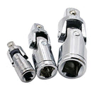 3x 1/4" 3/8" 1/2" Chrome Steering Shaft U Joint Coupler Hot Rod, CR-V