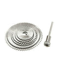 6pc Mini HSS Saw Blade Discs Hish Speed Steel Mandrel Set for Rotary To MAP