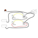 Guitar Wiring Harness Prewired 2 Volume 2 Tone Control Knobs A500K B500K Pots 3