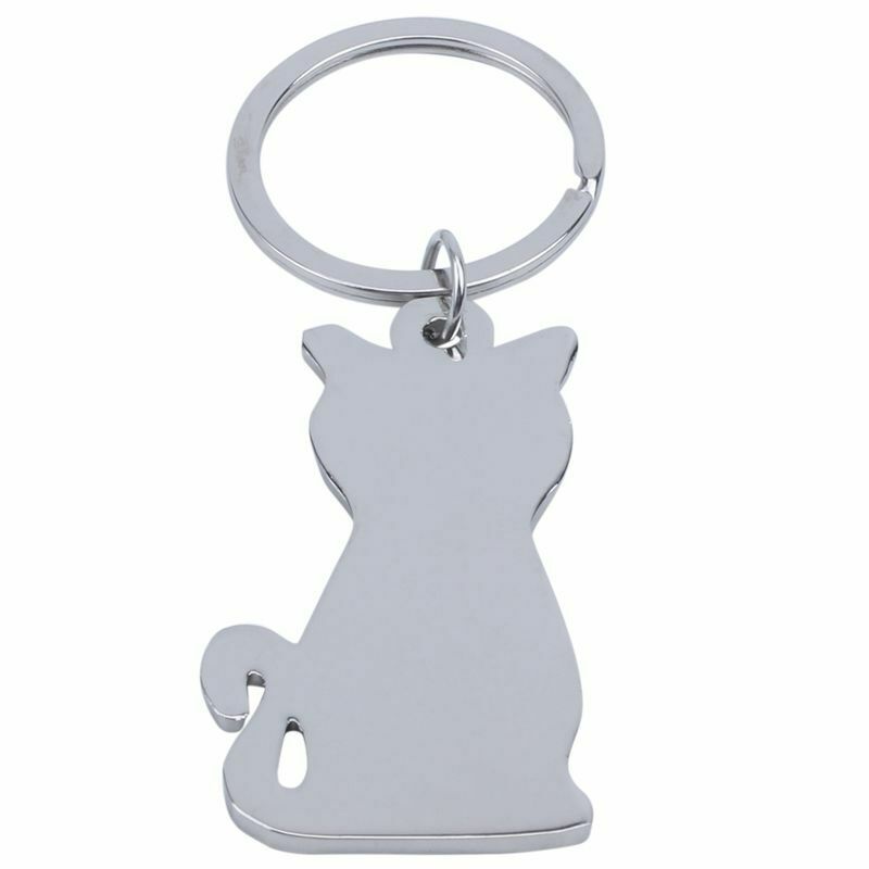 1 Piece Personalized Metal Cat Key Chain ,Key Ring