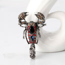 Insect Scorpion Brooch Pins Jewelry Women Rhinestone Gift Corsage Decoratio M4J4