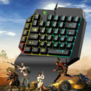 One Handed Gaming Keyboard Portable Keypad USB Gameboard Notebook Assembly