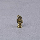 1pc Brass Handmade Chess Horse Pendant Zodiac Horse Head Key Rings Pendants 3C