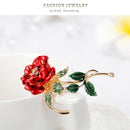 Stylish Elegant Roses Diamond Wedding Bridal Pin Brooches For Women Girls J