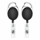 10pcs Retractable Badge Reel with Carabiner Belt Clip and Key Ring for ID C F9M3