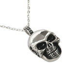 Jewelry Stainless Steel Skulls Gothic Pendant with 60cm Necklace, Black Sil
