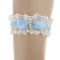 Elastic Wedding Bridal Satin Pearls Rhinestone Bowknot Lace Garter