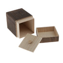 Eco Solid Wood 1 Grid Lid Tea Box Kitchen Storage Organizer Holder Gift