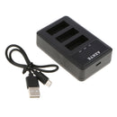 3-Channel USB Battery Charger with LCD Display for  SJ4000 M10 SJ5000
