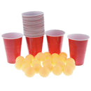 Crazy Fun Game   Pong Beer Balls Set Includes 24 Cups+24 Balls, Compact Plastic