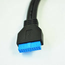 8-inch USB 3.0 20-Pin Motherboard Female to 2 Type-A Female Connectors Y-Ca