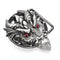 Men's belt buckle 7.3cm dragon head black pattern bronze metal pin bucklesSE3c