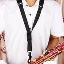 Nylon Single Shoulder Strap Harness for Tenor Baritone Sax Saxophone Black