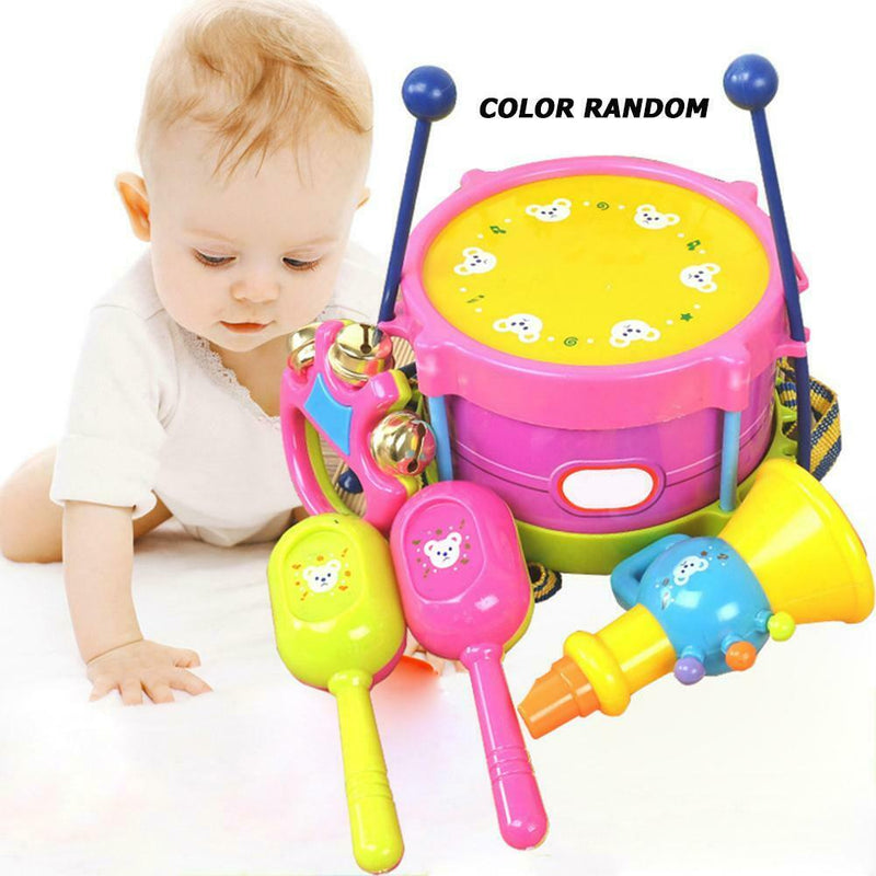 5pcs/Set Plastic Drum Musical Instruments Band Kit Music Toys for Children