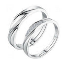 1pair Adjustable Gift Wedding Anniversary Fashion Party Metal Couple Rings