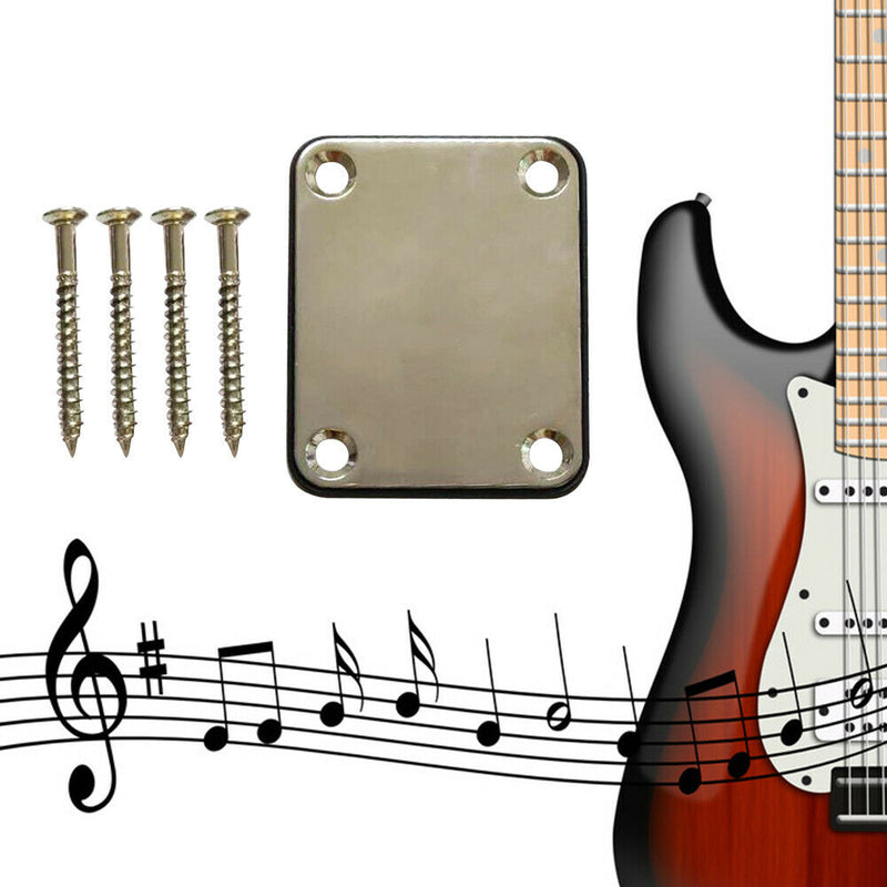 Guitar Neck Plate with Screws for Strat ST Electric Guitar Bass Accessories A