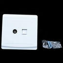 Plate Wall Plug Computer Cable PAL TV Jack RJ45 Jack Plastic Screw White